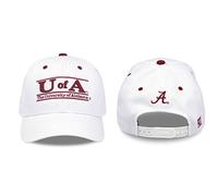 The Game NCAA Alabama Crimson Tide Unisex NCAA bar Design Hat, White, Adjustable