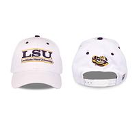 The Game NCAA LSU Tigers Unisex NCAA bar Design Hat LSU, White, Adjustable