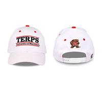 The Game NCAA Maryland Terrapins Unisex NCAA bar Design Hat, White, Adjustable