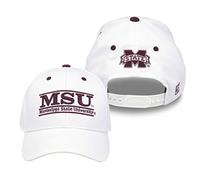 The Game NCAA Mississippi State Bulldogs Unisex NCAA bar Design Hat, White, Adjustable