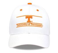 The Game NCAA Tennessee Volunteers Unisex NCAA bar Design Hat, White, Adjustable