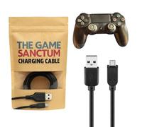 The Game Sanctum [2 Pack] Micro USB Charging Cable for PS4 Controller Long 3m with Ferrite Core (Also Fits Xbox One Controllers)