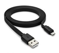 The Game Sanctum Flat Micro USB Cable 3m Black For PS4 & Xbox One Controller, USB A to Micro B Fast Charging Lead, 24AWG Copper Charge and Sync Cable