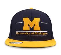 The Game Unisex's Flat Brim Snapback, Navy/Split Bar, One Size