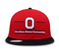 The Game Unisex's Flat Brim Snapback, Red/Split Bar, One Size