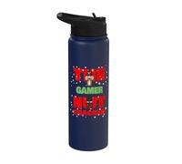The Gamer Nutcracker Funny Christmas Family Group Pajama Stainless Steel Insulated Water Bottle