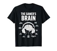 The Gamer’s Brain Funny Gaming Headset Nerd Design T-Shirt