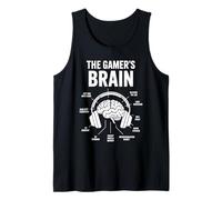 The Gamer’s Brain Funny Gaming Headset Nerd Design Tank Top