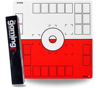 The Gaming Mat Company 2 Player Compatible Pokemon Battle Mat Stadium Board for Pokemon TCG - 28.35" x 28.35" x 0.16" Red & White