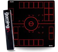The Gaming Mat Company 2 Player Compatible Pokemon Playmat - 28.35" x 28.35" x 0.16" Black & Red Battle Stadium Board for TCG Trading Card Game