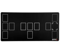 The Gaming Mat Company Single Player Compatible Flesh and Blood Playmat with Red Rubber Base for Flesh & Blood TCG Cards - Deluxe 72cm x 36cm x 0.2cm with Zones - Waterproof FAB Card Game Playmat