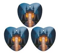 The Garden at Night Car Air Freshener, 3 Pcs Love form Hanging Air Freshener Cards, Long Lasting Fragrance Scented Cards for Car, Home, Office Gray-style