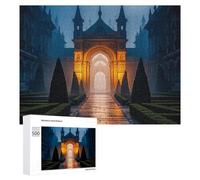 The Garden at Night Puzzle for Adults Wooden Jigsaw Puzzle for Mother's Day Premium Puzzle with Unique Art Design Challenging Brain Teaser Birthday Gift for All Ages 500 PCS