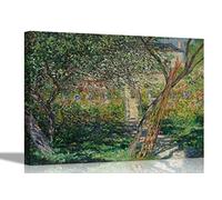 The Garden at Vetheuil by Claude Monet Canvas Prints Wall Art Pictures Framed Office Photos Hanging Artwork Living Room Conservatory Landscape Extra Large 101 x 76cm (40 x 30 inches)