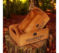 The Garden Box - Flower Planters (Set of 2) - Wood Minster Brown One Size