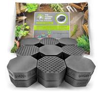 The Garden Gecko Invisible Pot feet for outdoor plant pots and flowers solid rubber pot risers with enhanced non-slip surface grip | 20 PACK | OCTAGON | FROSTED MATTE
