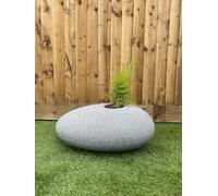 The Garden Mantra Pebble Planter Indoor Outdoor Real Pebble Stone Feel & Finish (Grey Stone & Large Size 24Inch X 18Inch X 12Inch)