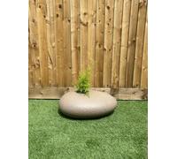 The Garden Mantra Pebble Planter Indoor Outdoor Real Pebble Stone Feel & Finish (Sand Stone & Large Size 24Inch X 18Inch X 12Inch)