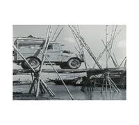 The Garden Market Place Canvas Wall Art Series 1 Land Rover Bamboo Bridge Oxford Cambridge Challenge Vintage Print 60 X 40Cm