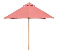 The Garden Marketplace Hardwood Garden Parasol with Pulley Lift, Supportive Rib Frame and 180g/m² Polyester Canopy, Water-Repellent Finish, Choice of Colours and Sizes