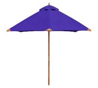 The Garden Marketplace Hardwood Garden Parasol with Pulley Lift, Supportive Rib Frame and 180g/m² Polyester Canopy, Water-Repellent Finish, Choice of Colours and Sizes