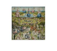 The Garden of Earthly Delights by Hieronymus Bosch, Renaissance Art Poster, Famous Painting Artworks Canvas Poster Wall Art Prints Home Modern Decor 12x12inch(30x30cm)