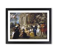The Garden Of Love By Peter Paul Rubens Classic Painting Framed Print | A2 Black Framed Wall Art | Ready to Hang | Classic Love Picture | Living Room Bedroom Lounge Office