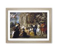 The Garden Of Love By Peter Paul Rubens Classic Painting Framed Print | A3 Oak Framed Wall Art | Ready to Hang | Classic Love Picture | Living Room Bedroom Lounge Office