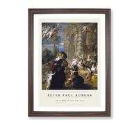 The Garden Of Love By Peter Paul Rubens Exhibition Museum Painting Framed Print | A2 Walnut Framed Wall Art | Ready to Hang | Modern Love Picture | Living Room Bedroom Lounge Office
