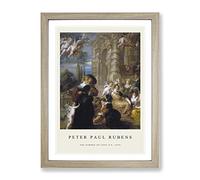 The Garden Of Love By Peter Paul Rubens Exhibition Museum Painting Framed Print | A3 Oak Framed Wall Art | Ready to Hang | Modern Love Picture | Living Room Bedroom Lounge Office