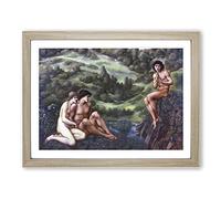 The Garden Of Pan By Edward Burne Jones Classic Painting Framed Print | A2 Oak Framed Wall Art | Ready to Hang | Classic Floral Picture | Living Room Bedroom Lounge Office