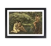 The Garden of Pan by Edward Burne-Jones Framed Print | A2 Black Framed Wall Art | Ready to Hang | Modern Floral Picture | Living Room Bedroom Lounge Office