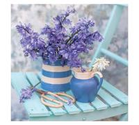 The Garden Studio Card - Bluebells in Blue & White Jugs