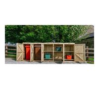 The Garden Village Chatburn 2 Wheelie Bin/6 Recycle Box Store - L80.4 X W319.5 X H120 Cm - Fits 2X 180L Or 2X 240L Wheelie Bins & 6X Recycle Boxes