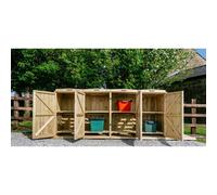 Buttercup Farm Chatburn 8 Recycle Box Store - Timber - Fits 8 x Recycle Boxes in Brown Buttercup Farm Brown