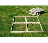 Buttercup Farm Decking Kit 9m (9 Frames & 36 Tiles) - Timber - L100 x W100 x H6.5 cm in Brown Buttercup Farm Brown