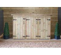 Buttercup Farm Gisburn Garden Store Large - Timber - L96 x W227 x H123 cm in Brown Buttercup Farm Brown