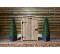 Buttercup Farm Paythorne Dustbin Store Single - Timber - L64 x W63 x H88 cm in Brown Buttercup Farm Brown
