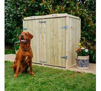 Buttercup Farm Shireburn 4 Recycle Box Store - Timber - Fits 4 x Recycle Boxes in Brown Buttercup Farm Brown