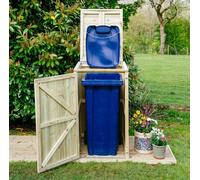 Buttercup Farm Shireburn Single Wheelie Bin Store - Fits 1 x 180L or 1 x 240L Bins in Brown Buttercup Farm Brown