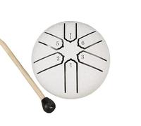 The Gardener's Chime: 3-Inch Rain Drum with 6 Gentle Tunes for Serenity(White)