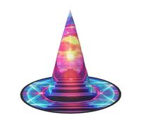 The Gate of Futurism Halloween Witches Hats Witch Headbands Wizard Hat Costume Accessories Cosplay for Party Masquerade Foldable 3 PCS