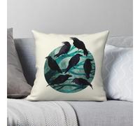 The Gathering Unkindness Ravens Square Pillowcase Polyester Linen Velvet Pattern Zip Decor Home Cushion Case