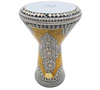 The Gawharet El Fan 18.5" Darbuka Doumbek Drum Sombaty Size With Real Blue Mother of Pearl (Sequoia)