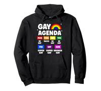 The Gay Agenda LGBTQ Cute Funny Pride Month Pullover Hoodie