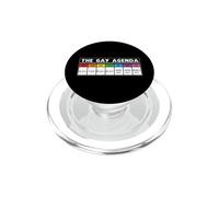 The Gay Agenda LGBTQ Rainbow Gay LGBT Pride Month PopSockets PopGrip for MagSafe