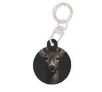 The Gaze of a Deer Dog Tags for Pets, Round Acrylic Pet ID Tag Durable and Fashionable, Perfect for Small to Large Dogs