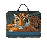 The Gazing Tiger Notebook Carrying Case With Handle Laptop 14 Inch Computer Sleeve For Women Men Padded Cover Laptop Bag