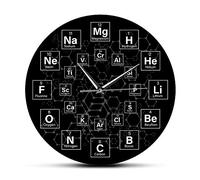 The Geeky Days Periodic Table of The Elements Chemical Symbols Silent Quartz Wall Clock Science Wall Art Decor Classroom Wall Watch Chemistry Teacher Gift
