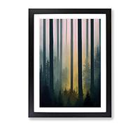 The Gentle Forest Framed Print | A4 Black Framed Wall Art | Ready to Hang | Modern Landscape Picture | Living Room Bedroom Lounge Office